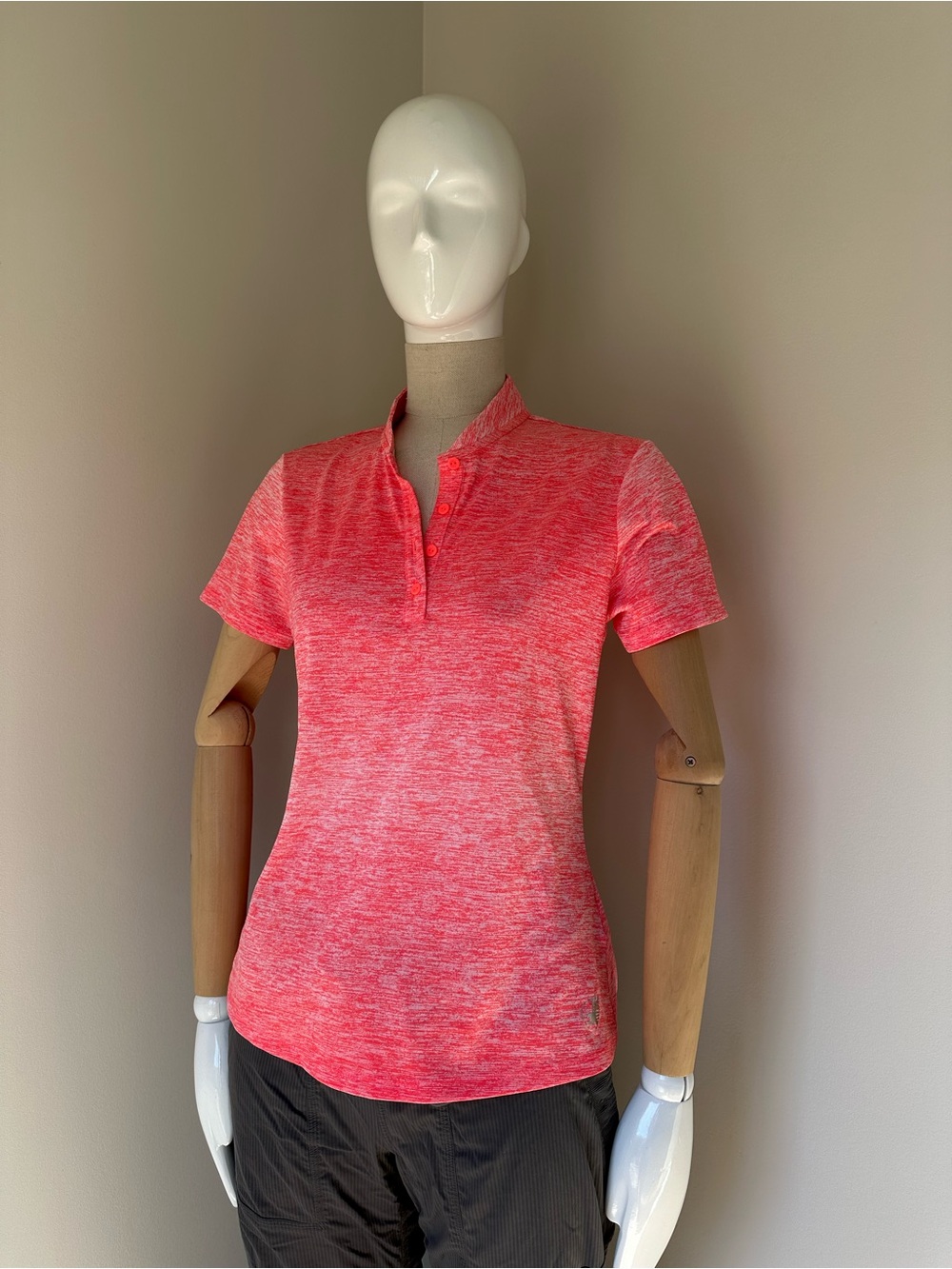 adidas golf Heathered Coral Performance Tank Top size S